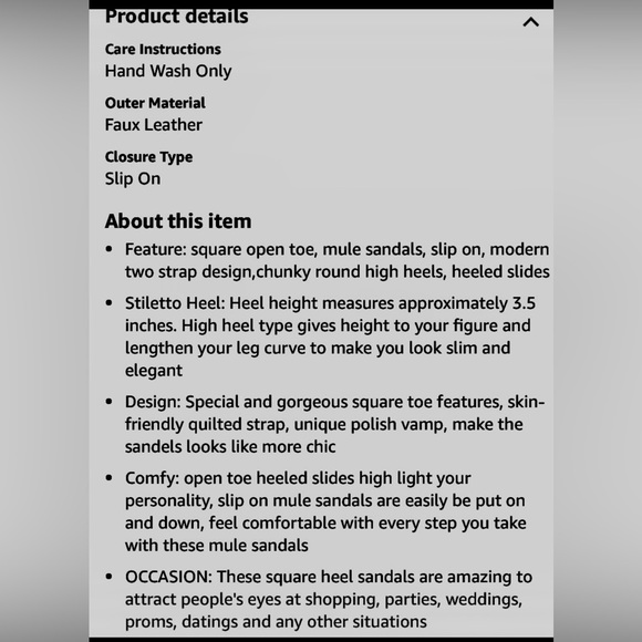 Beige slides chunky heel like new - Picture 9 of 10